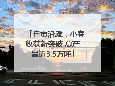 自贡沿滩：小春收获新突破 总产量近3.5万吨