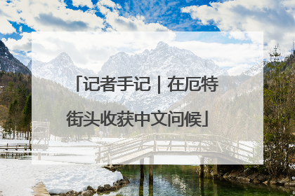 记者手记｜在厄特街头收获中文问候