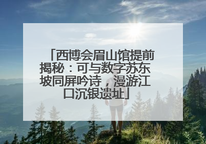 西博会眉山馆提前揭秘：可与数字苏东坡同屏吟诗，漫游江口沉银遗址