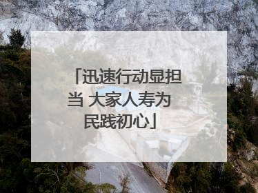 迅速行动显担当 大家人寿为民践初心