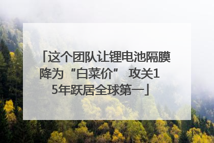 这个团队让锂电池隔膜降为“白菜价” 攻关15年跃居全球第一