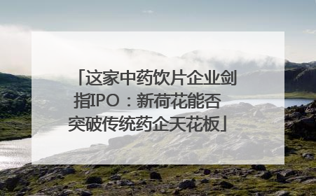 这家中药饮片企业剑指IPO：新荷花能否突破传统药企天花板