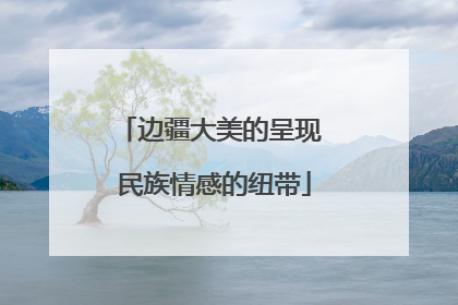 边疆大美的呈现 民族情感的纽带