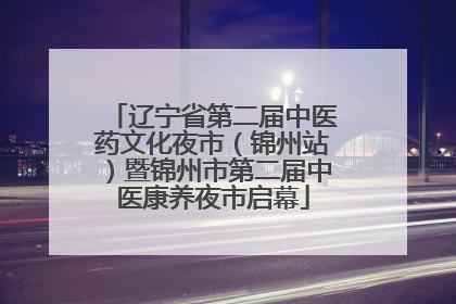 辽宁省第二届中医药文化夜市（锦州站）暨锦州市第二届中医康养夜市启幕