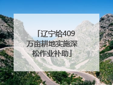 辽宁给409万亩耕地实施深松作业补助