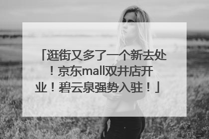 逛街又多了一个新去处！京东mall双井店开业！碧云泉强势入驻！