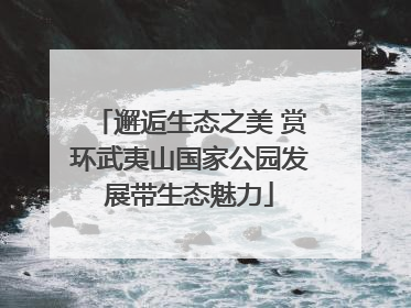 邂逅生态之美 赏环武夷山国家公园发展带生态魅力