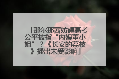 那尔那茜妨碍高考公平被指“内娱董小姐”？《长安的荔枝》播出未受影响