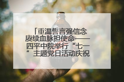 重温誓言强信念 赓续血脉担使命——四平中院举行“七一”主题党日活动庆祝建党104周年