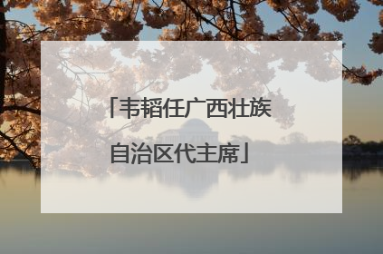 韦韬任广西壮族自治区代主席