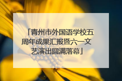 青州市外国语学校五周年成果汇报暨六一文艺演出圆满落幕