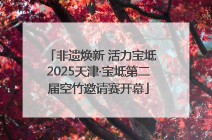 非遗焕新 活力宝坻 2025天津·宝坻第二届空竹邀请赛开幕