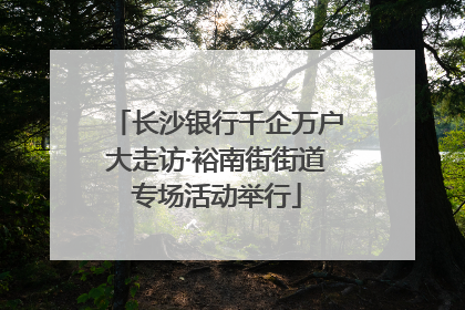 长沙银行千企万户大走访·裕南街街道专场活动举行