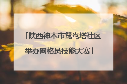 陕西神木市鸳鸯塔社区举办网格员技能大赛