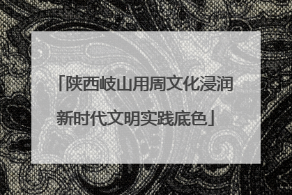 陕西岐山用周文化浸润新时代文明实践底色
