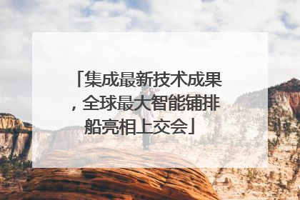 集成最新技术成果，全球最大智能铺排船亮相上交会