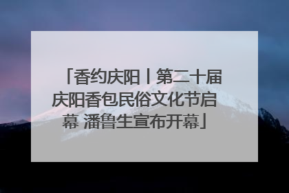 香约庆阳丨第二十届庆阳香包民俗文化节启幕 潘鲁生宣布开幕