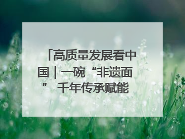 高质量发展看中国｜一碗“非遗面” 千年传承赋能文旅融合发展