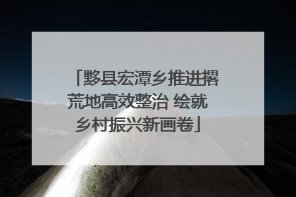 黟县宏潭乡推进撂荒地高效整治 绘就乡村振兴新画卷