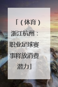 （体育）浙江杭州：职业足球赛事释放消费潜力