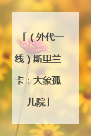 （外代一线）斯里兰卡：大象孤儿院