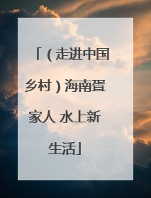 （走进中国乡村）海南疍家人 水上新生活