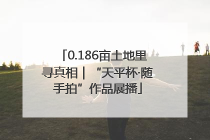 0.186亩土地里寻真相｜“天平杯·随手拍”作品展播