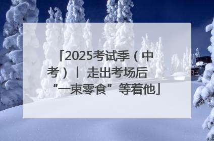 2025考试季（中考）丨 走出考场后 “一束零食”等着他