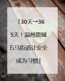 30天→365天！温州鹿城五马街道让安全成为习惯