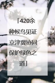 420余种候鸟见证京津冀协同保护绿色之道