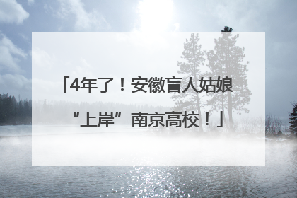 4年了！安徽盲人姑娘“上岸”南京高校！