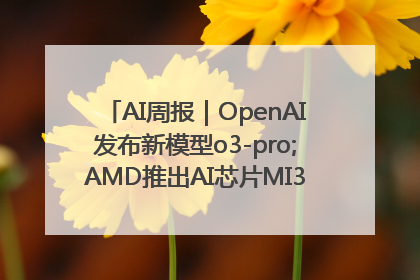 AI周报｜OpenAI发布新模型o3-pro;AMD推出AI芯片MI350“硬刚”英伟达